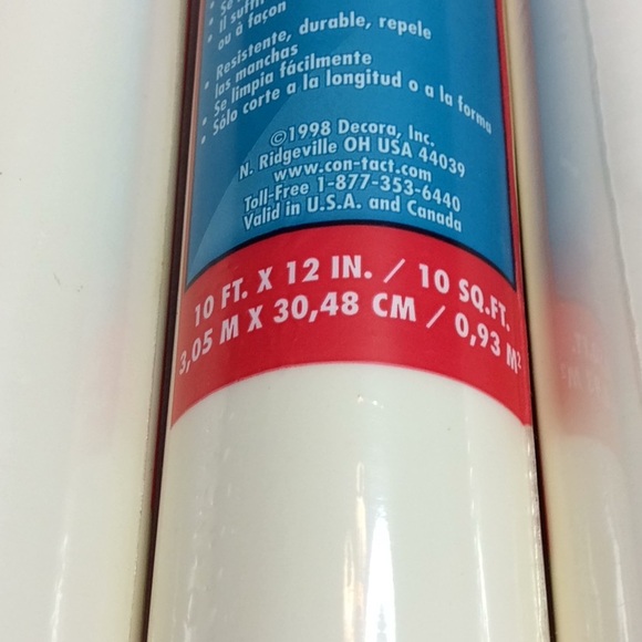 FINAL SALE PRICE 3 Rolls of Creamy White Contact Paper - Picture 2 of 3